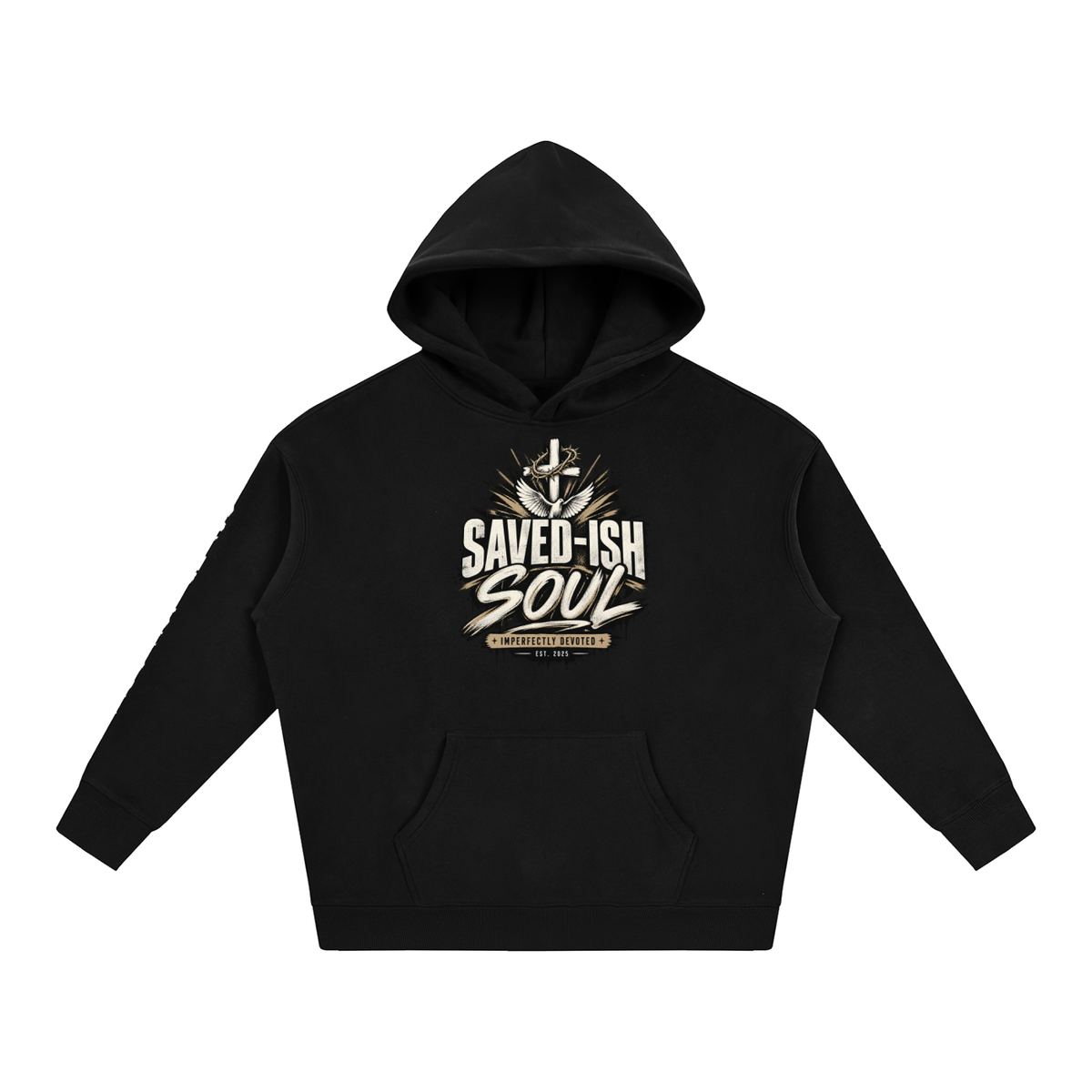 Saved-ish Soul "Imperfectly Devoted" Oversize Fleeced Hoodie