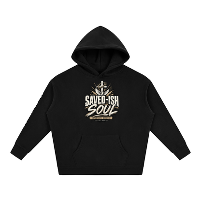 Saved-ish Soul "Imperfectly Devoted" Oversize Fleeced Hoodie
