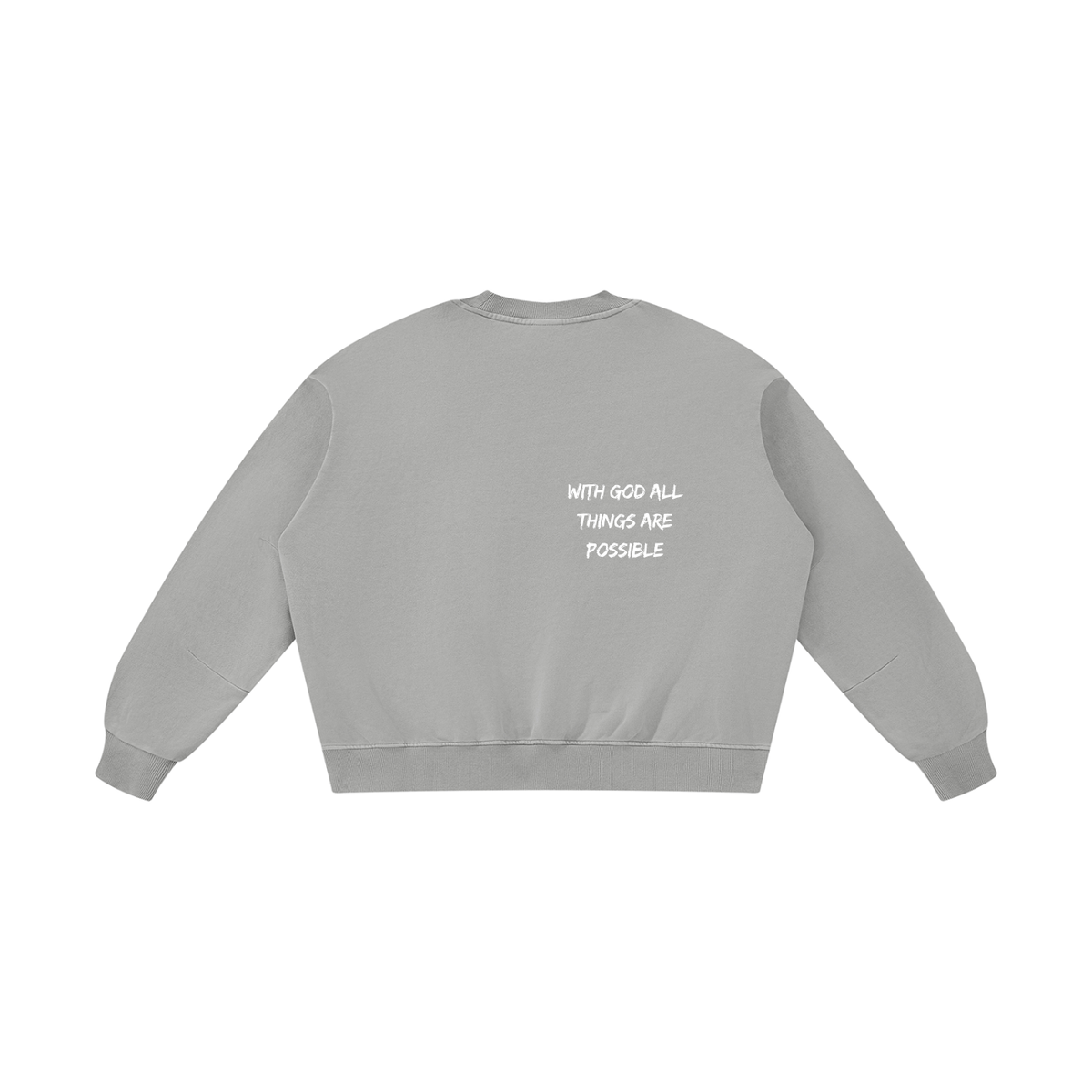 Saved-ish Soul "Faith Over Everything" Boxy Vintage Washed Sweatshirt