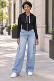 Saved-ish Soul "No Weapons" Women's Slim Cropped Hoodie
