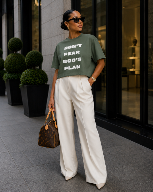 Saved-ish Soul “Don’t Fear God’s Plan” High-waisted T-shirt
