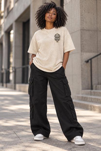 Saved-ish Soul "Saved By Grace" Snow Washed Oversized T-Shirt
