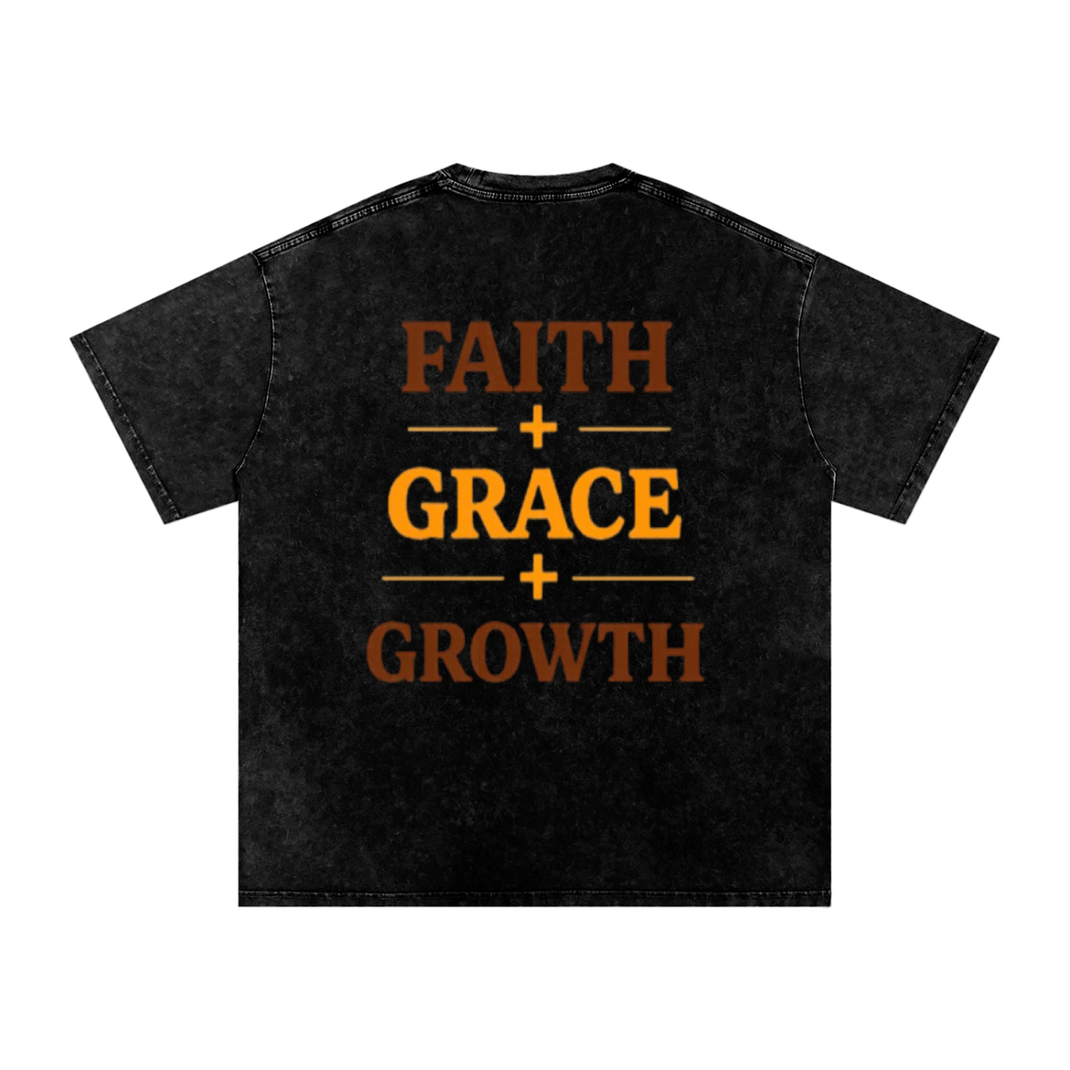 Saved-ish Soul "Faith, Grace, Growth" Snow Washed Oversized T-Shirt