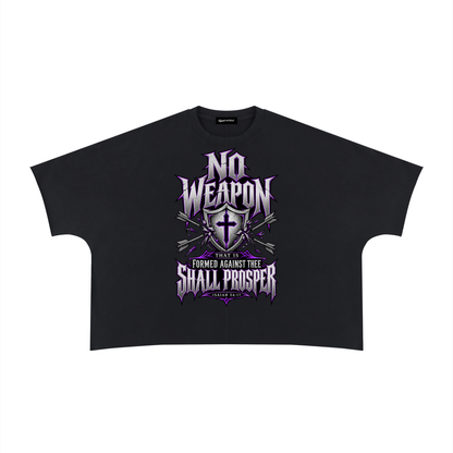 Saved-ish Soul "No Weapons" Boxy Raw Edge T-Shirt