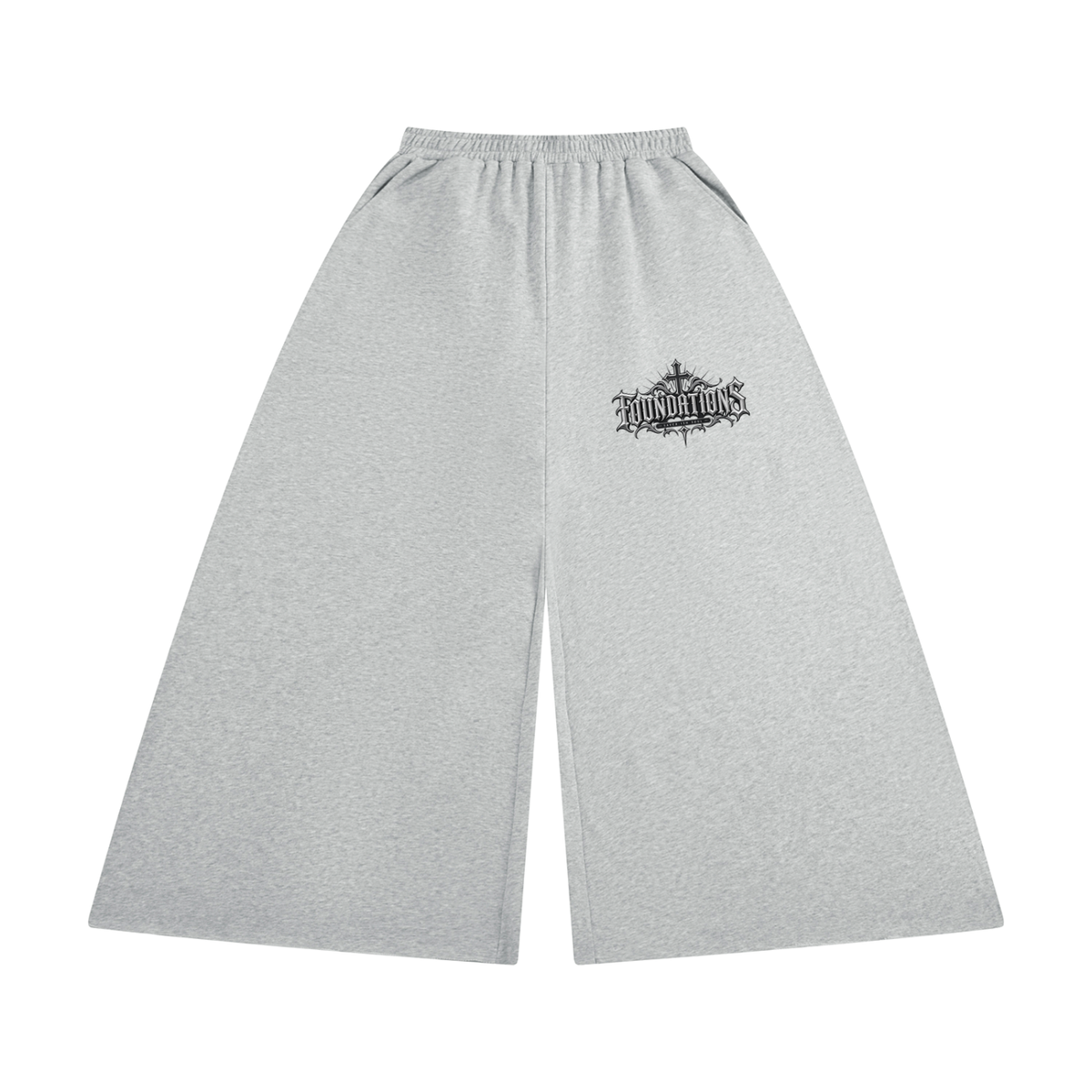 Saved-ish Soul "Foundations" Raw Edge Wide Leg Sweatpants