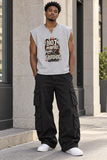 Saved-ish Soul "Not Perfect Just Growing" Boxy Raw Hem Tank Top