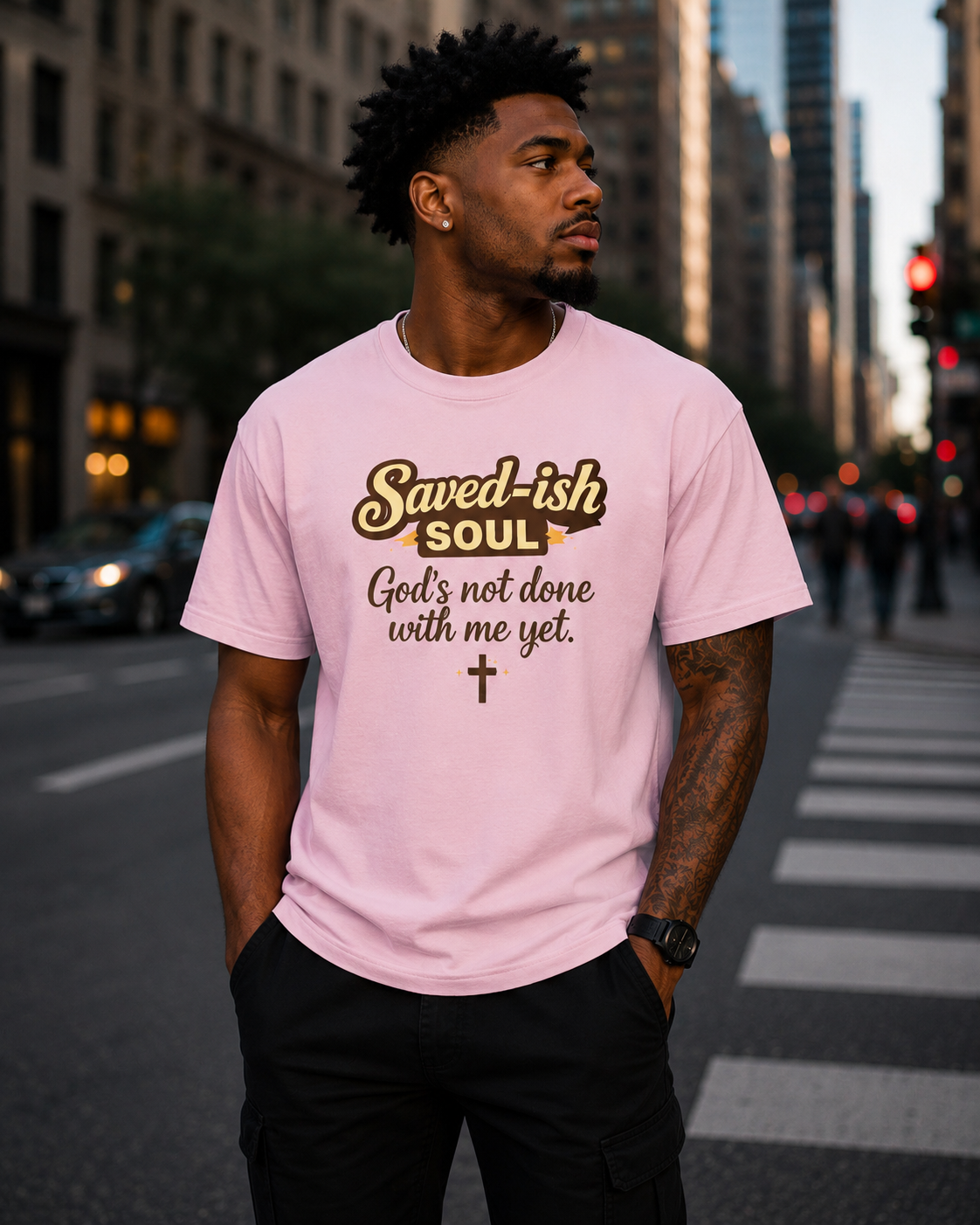 Saved-ish Soul "God's Not Done With Me Yet" T-Shirt