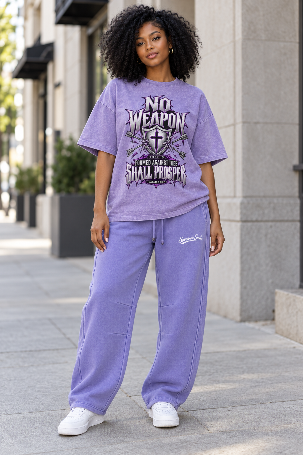 Saved-ish Soul Vintage Wash Barrel Leg Fleece Sweatpants