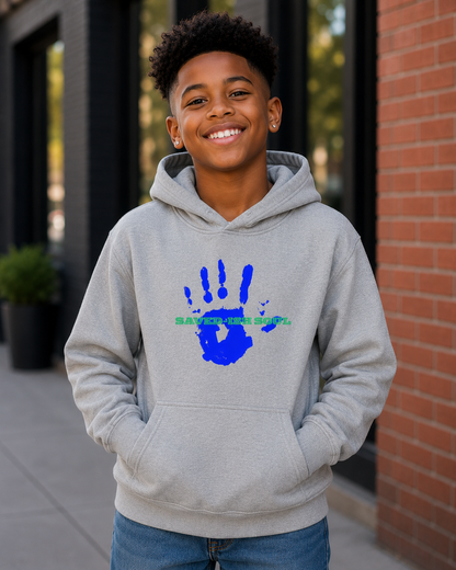 Saved-ish Soul "Hand Print" Youth Fleece Hoodie