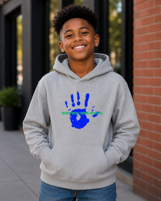Saved-ish Soul "Hand Print" Youth Fleece Hoodie