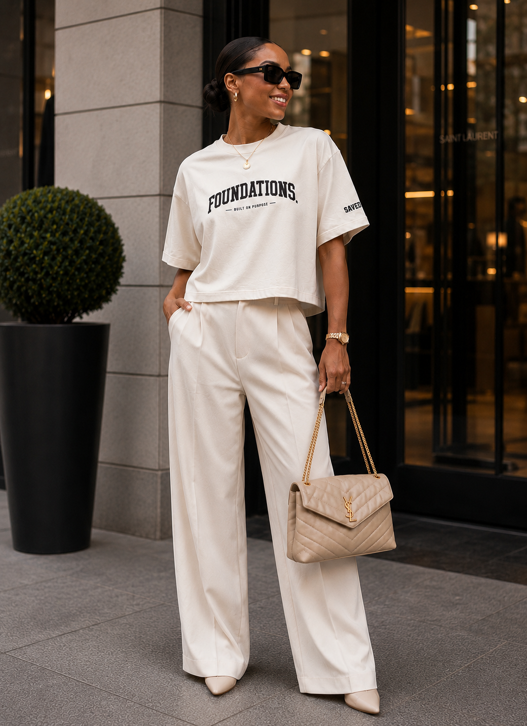 Saved-ish Soul “FOUNDATIONS.” Boxy Tee