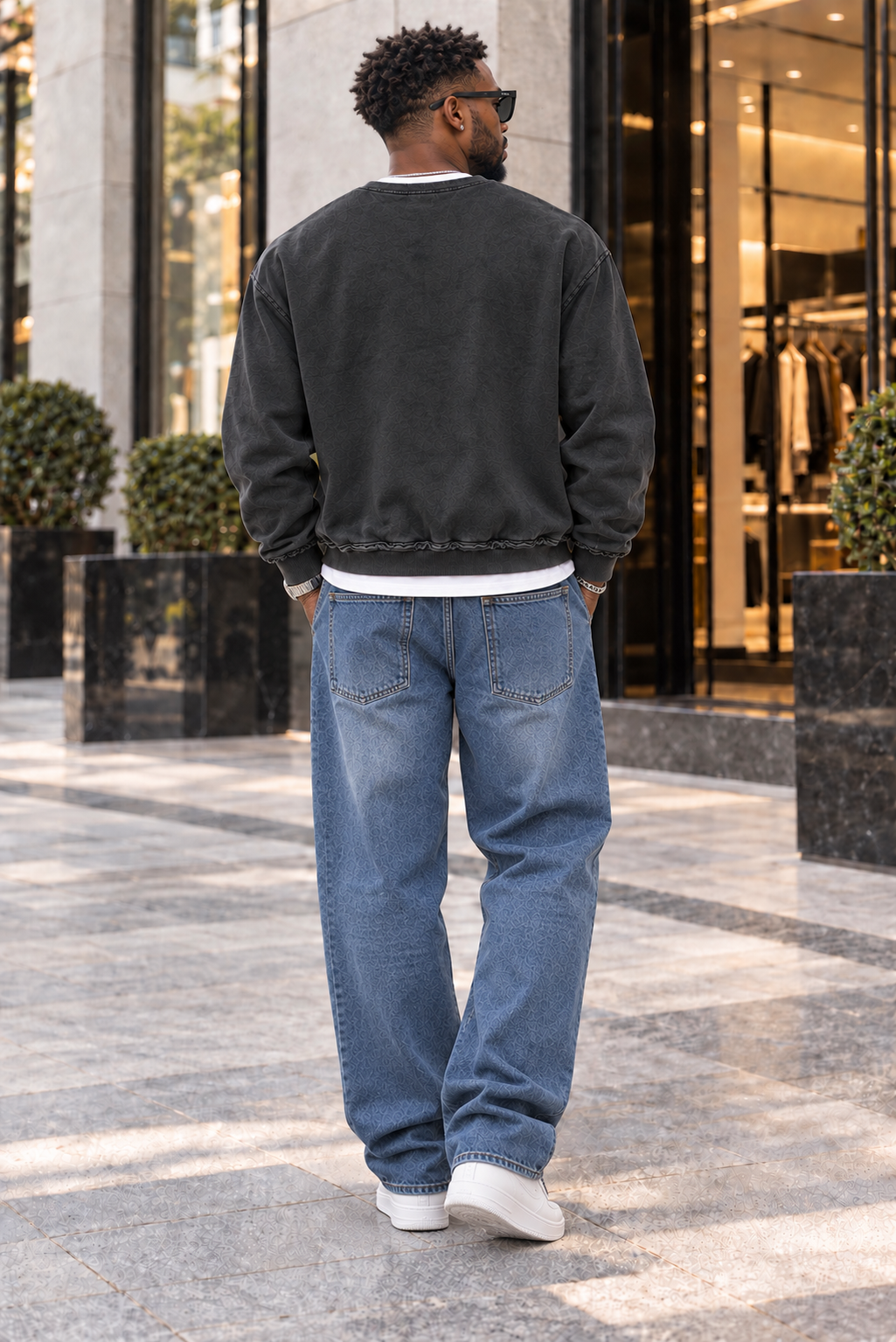 Saved-ish Soul "Kanji" Raw Edge Sweatshirt