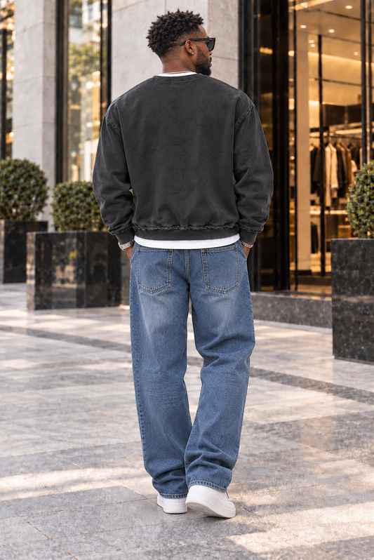 Saved-ish Soul "Kanji" Raw Edge Sweatshirt