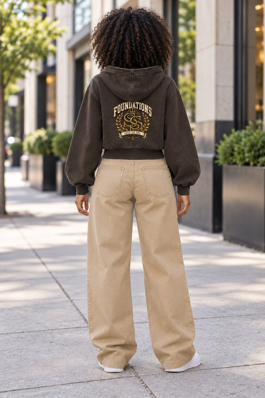 Saved-ish Soul "Foundations" Women’s Vintage Wash Full Zip Hoodie
