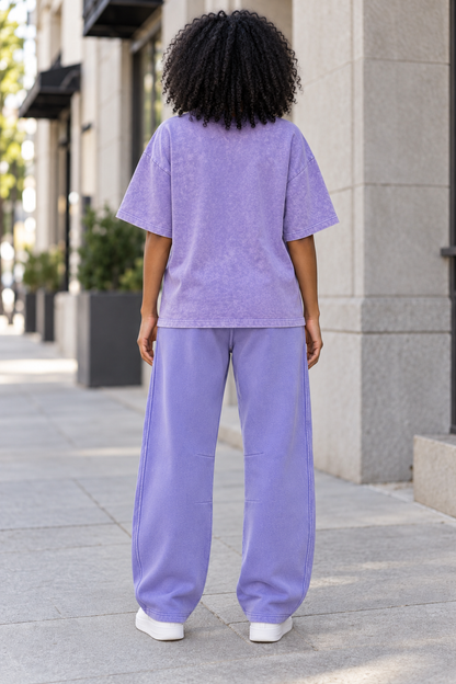 Saved-ish Soul Vintage Wash Barrel Leg Fleece Sweatpants