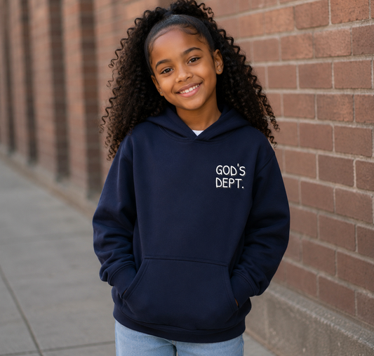 Saved-ish Soul "God's Dept." Youth Fleece Hoodie