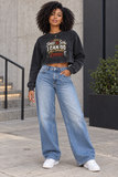 Saved-ish Soul "Philippians 4:13" Raw Edge Cropped Sweatshirt