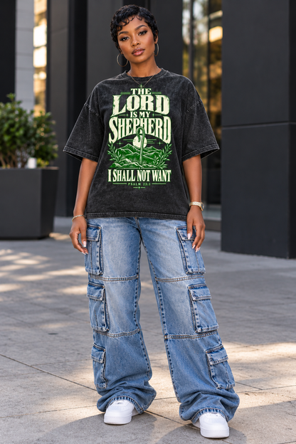 Saved-ish Soul "Psalm 23:1" Snow Washed Oversized T-Shirt