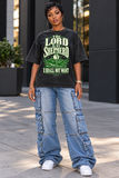 Saved-ish Soul "Psalm 23:1" Snow Washed Oversized T-Shirt