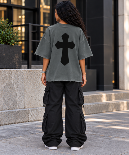 Saved-ish Soul "Foundations" Boxy Raw Edge T-Shirt