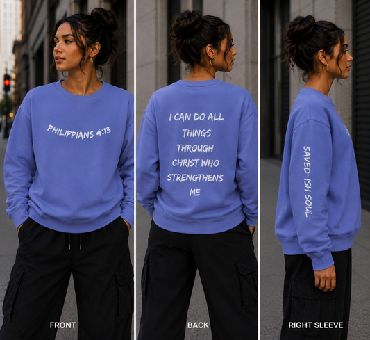 Saved-ish Soul "Philippians 4:13" Sweatshirt