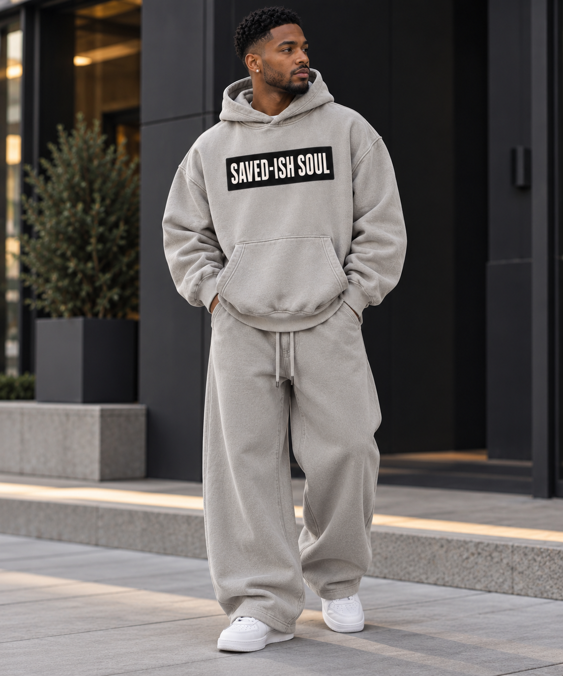 Saved-ish Soul "Foundations" Boxy Fleece Hoodie