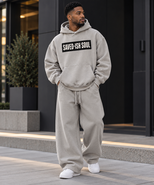 Saved-ish Soul "Foundations" Boxy Fleece Hoodie