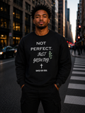 Saved-ish Soul “Not Perfect, Just Growing” Oversized Sweatshirt