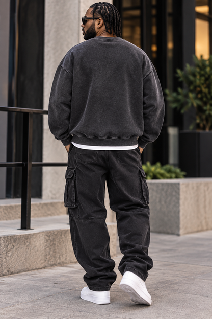 Saved-ish Soul "Godfidence" Snow Washed Oversized Sweatshirt