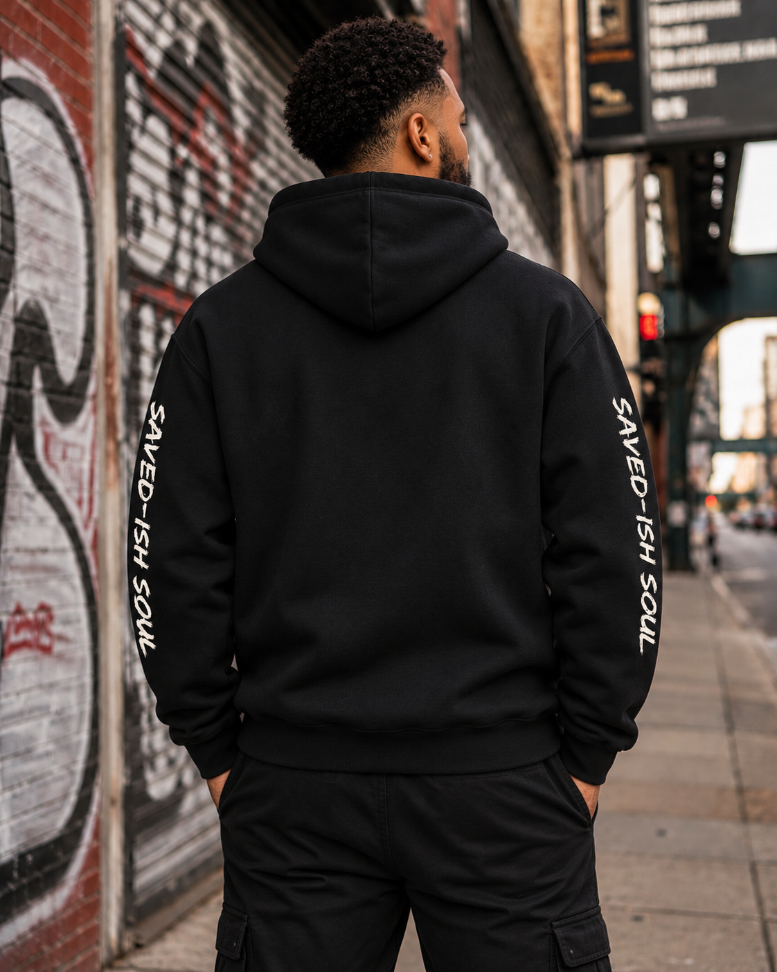 Saved-ish Soul "imperfectly Devoted" Oversize Fleeced Hoodie
