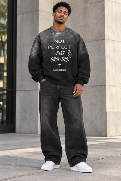 Saved-ish Soul "Not Perfect, Just Growing" Sunfade Sweatshirt