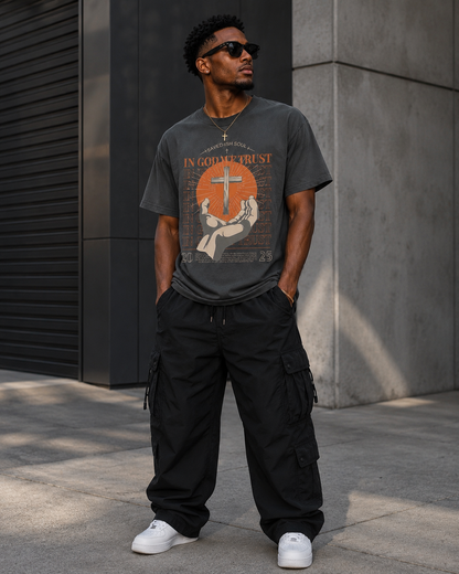 Saved-ish Soul "In God We Trust" Oversized T-shirt