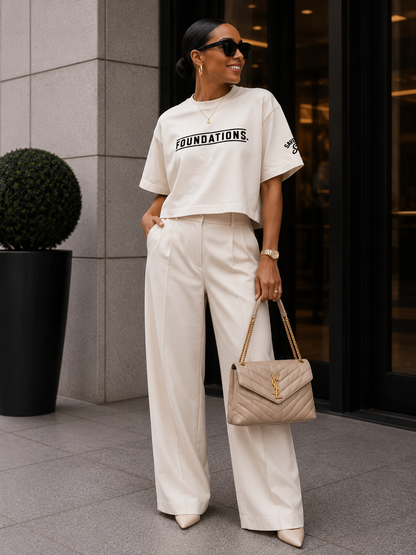 Saved-ish Soul “FOUNDATIONS.” Boxy Tee