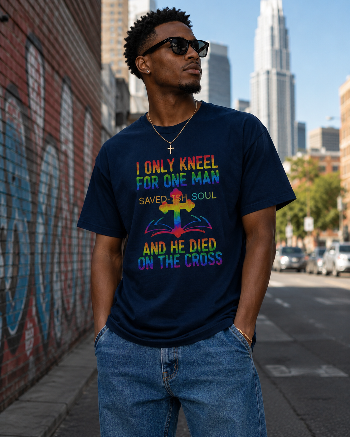 Saved-ish Soul "I Only Kneel for One Man" T-shirt