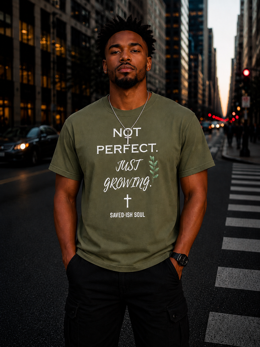 Saved-ish Soul “Not Perfect, Just Growing” T-Shirt