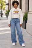 Saved-ish Soul "God's Not Done With Me Yet" Essential Cropped Hoodie