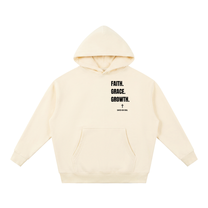Saved-ish Soul "Faith, Grace, Growth" Oversized Boxy Fleece Hoodie