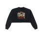Saved-ish Soul "Philippians 4:13" Raw Edge Cropped Sweatshirt