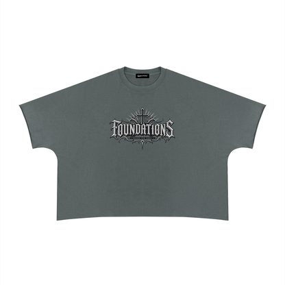 Saved-ish Soul "Foundations" Boxy Raw Edge T-Shirt