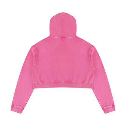 Saved-ish Soul" Love Thy Neighbor" Mineral Washed Crop Hoodie