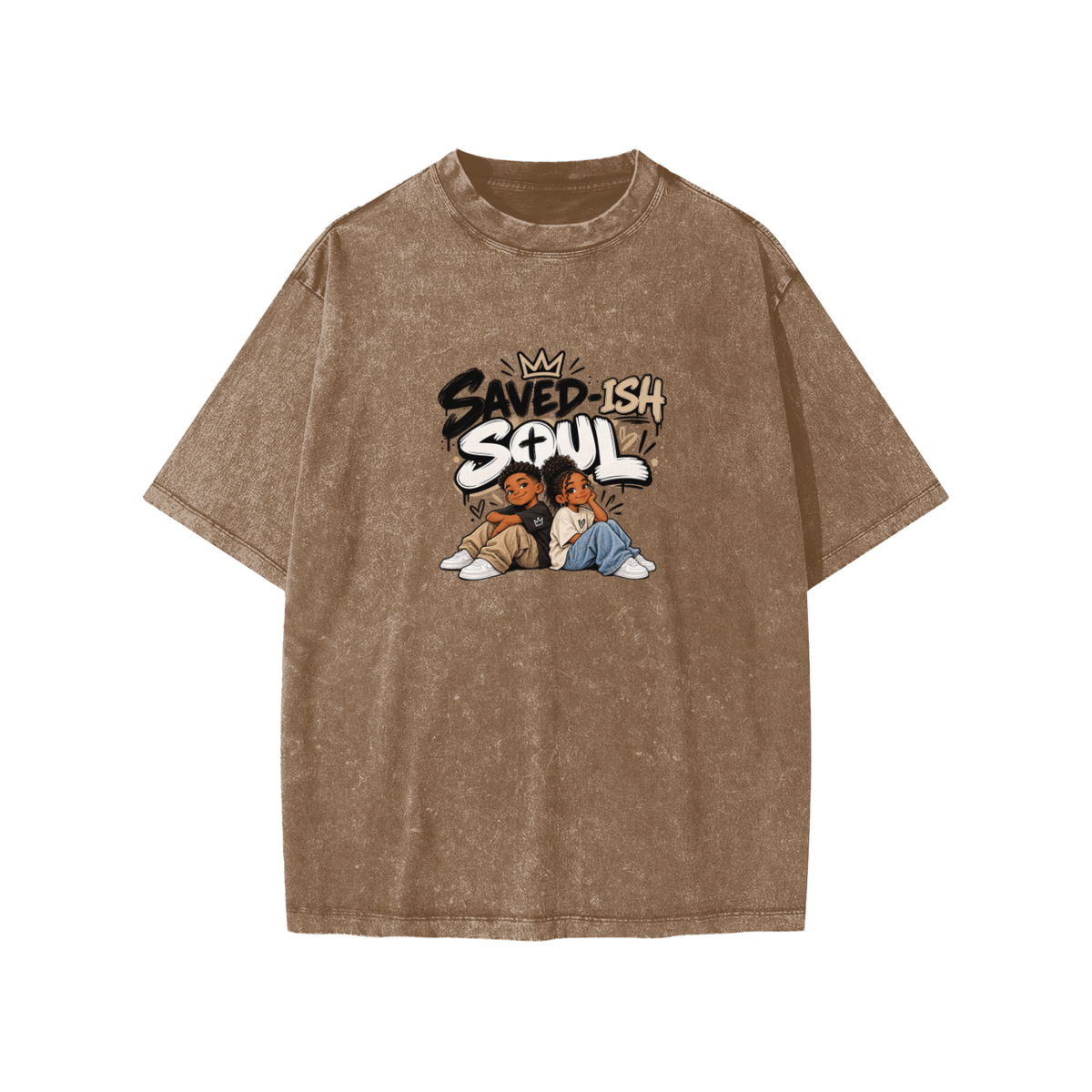 Saved-ish Soul Snow Washed Kids' T-Shirt