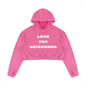 Saved-ish Soul" Love Thy Neighbor" Mineral Washed Crop Hoodie