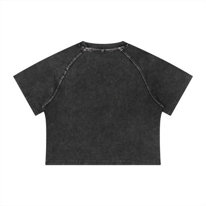 Saved-ish Soul "Foundations" Mineral Wash Raglan Crop T-Shirt