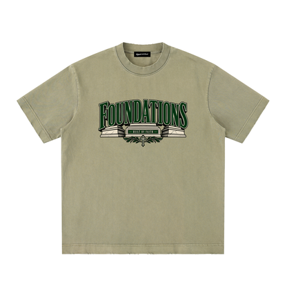 Saved-ish Soul "Built By Faith" Vintage Washed Frayed T-Shirt