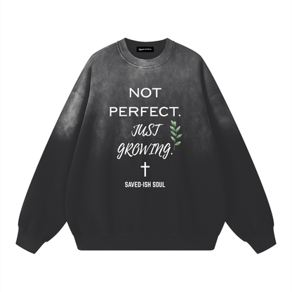 Saved-ish Soul "Not Perfect, Just Growing" Sunfade Sweatshirt